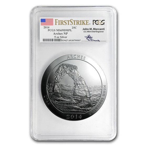 2014 5 oz Silver ATB Arches MS-69 DMPL PCGS (FS, Mercanti) 2014 5 oz Silver ATB Arches MS-69 DMPL PCGS (FS, Mercanti)